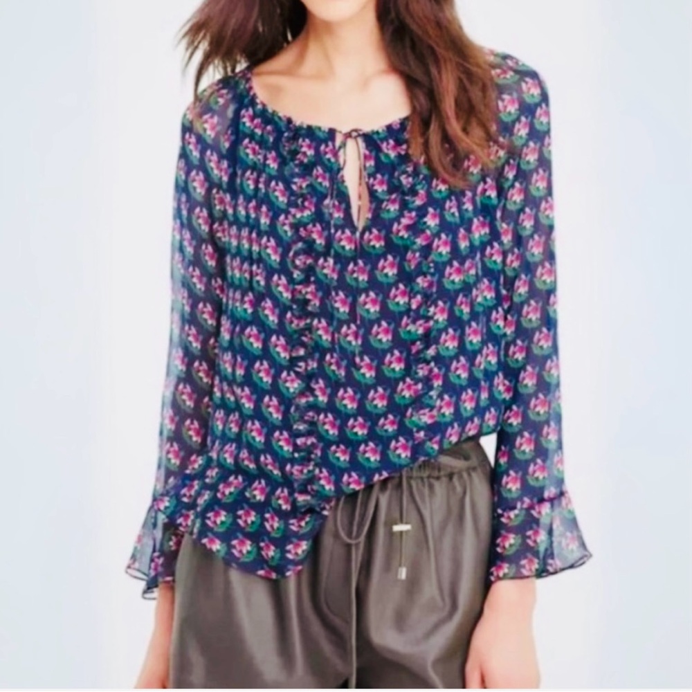 Diane Von Furstenberg Silk Floral Top